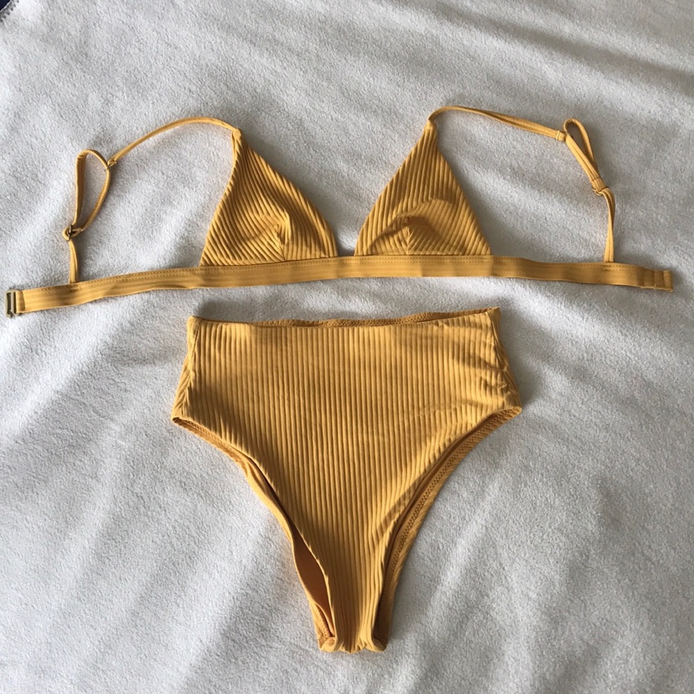 Vitamin A Swimwear. Bright mustard yellow bikini